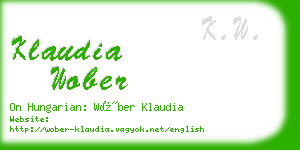 klaudia wober business card